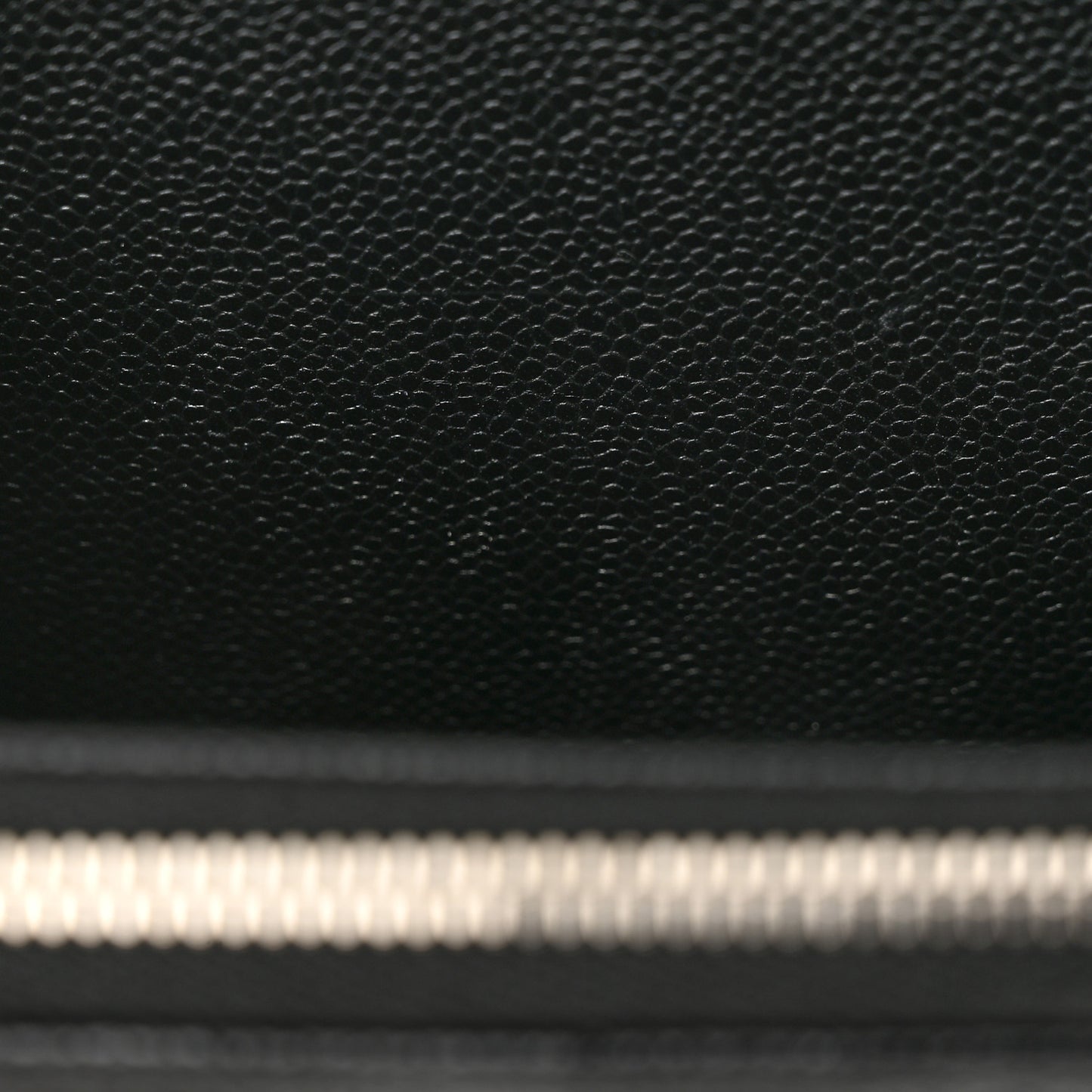 Caviar Quilted Phone Holder Wallet on Removable Chain Black