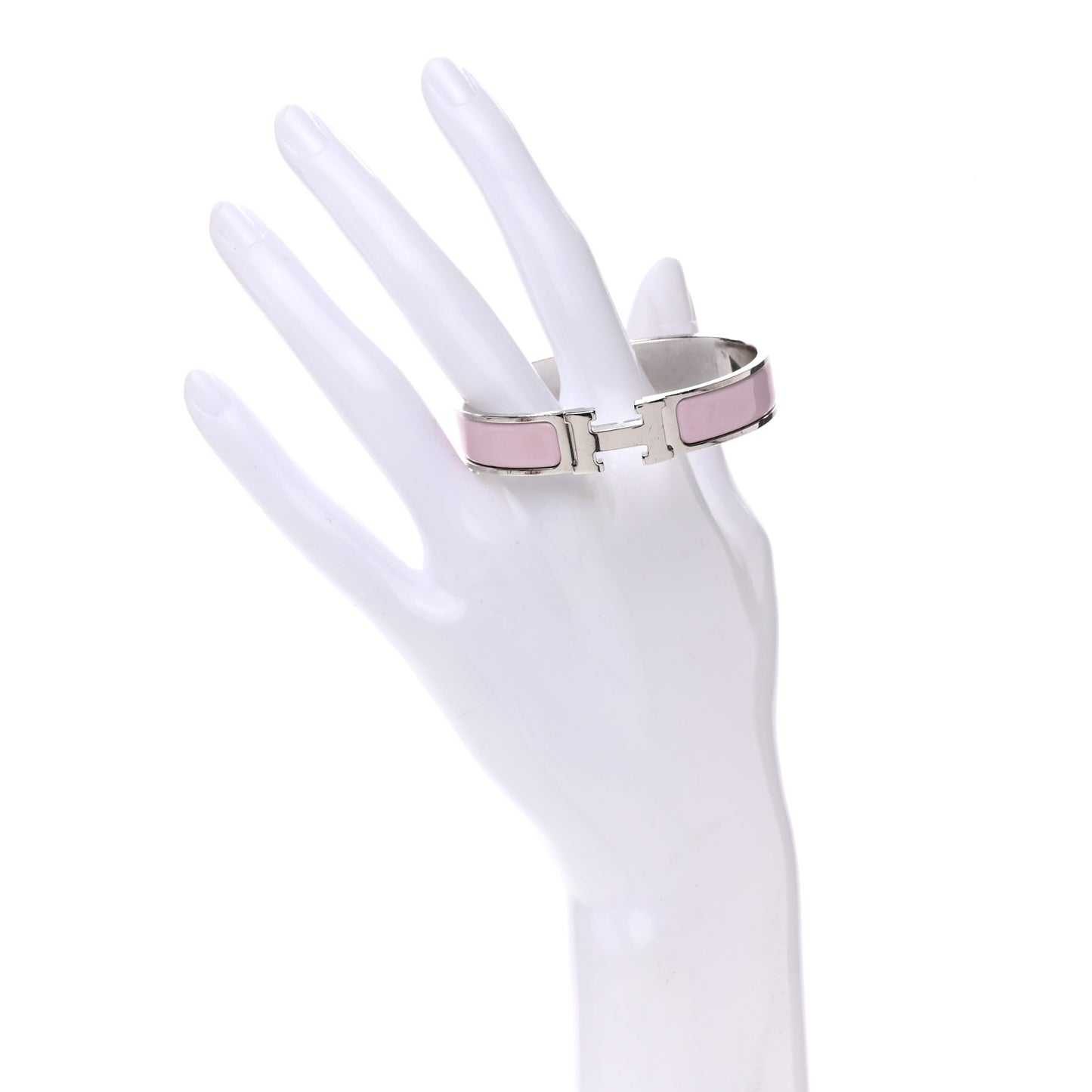Enamel Narrow Clic Clac H Bracelet PM Rose Dragee