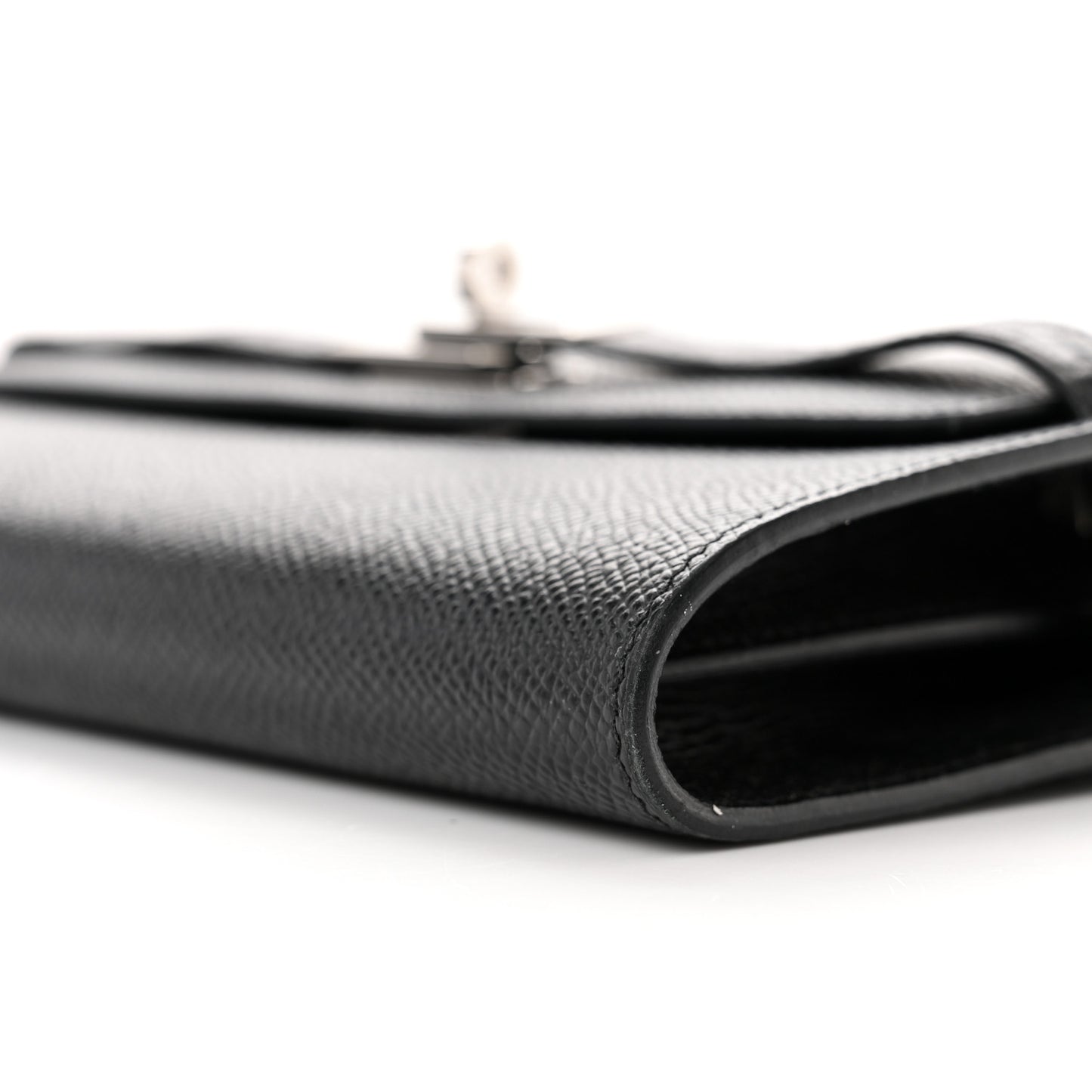 Epsom Matte Alligator Touch Kelly Wallet To Go Black