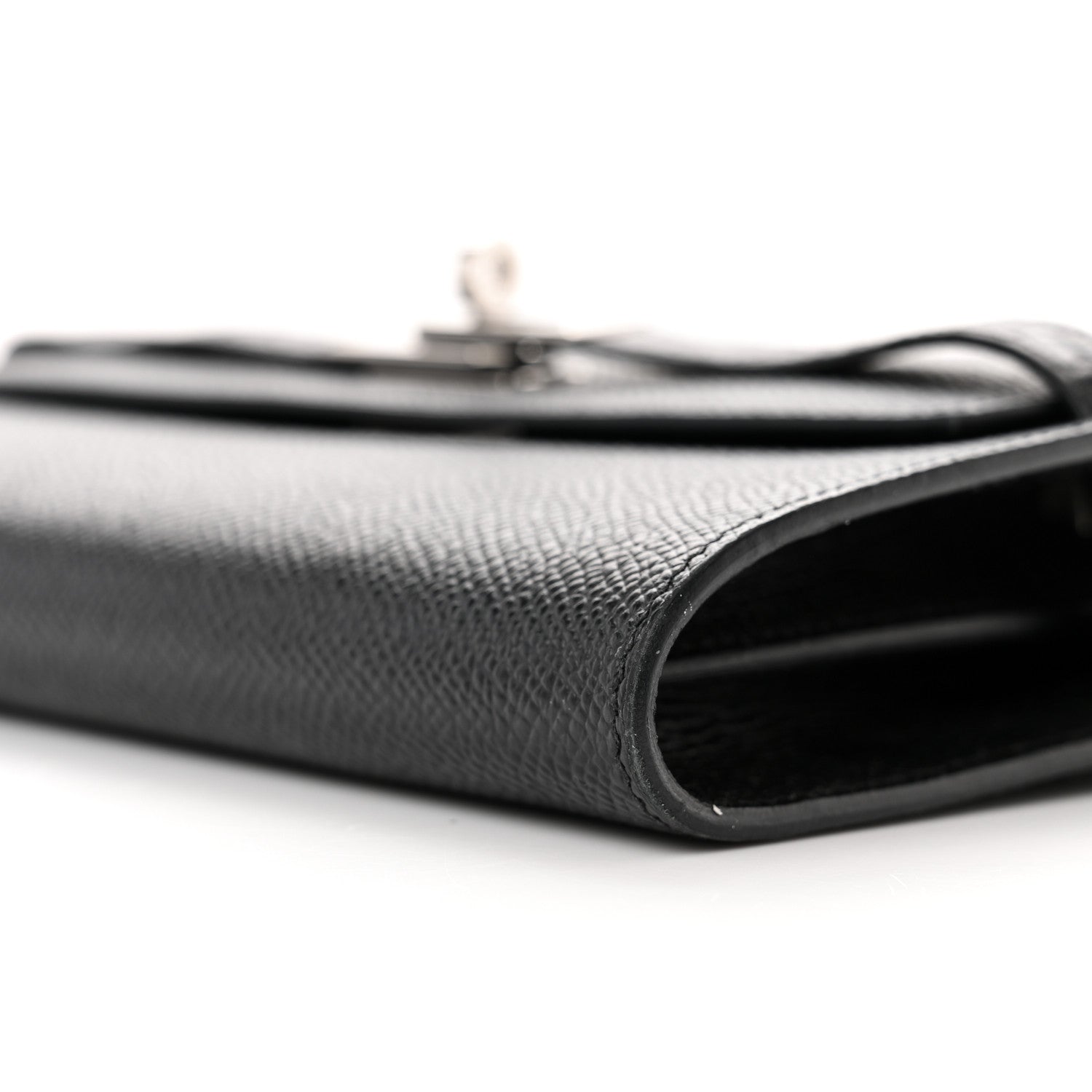 Hermes Epsom Matte Alligator Touch Kelly Wallet To Go Black 9 of 9