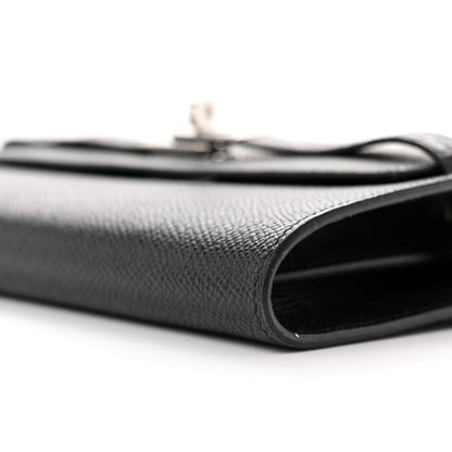 Hermes Epsom Matte Alligator Touch Kelly Wallet To Go Black 9 of 9