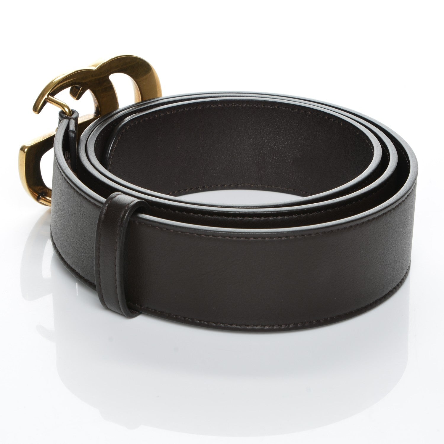Gucci Moon Calfskin Double G 40mm Belt 100 40 Dark Cocoa 3 of 6
