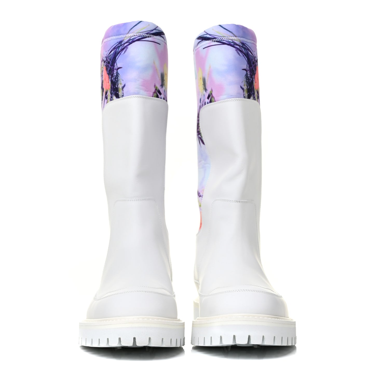 Neoprene Calfskin Floral Print Mens Landscape Boots 7 Rose