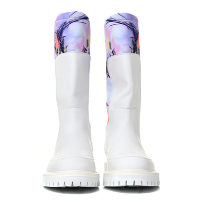 Louis Vuitton Neoprene Calfskin Floral Print Mens Landscape Boots 7 Rose 2 of 8