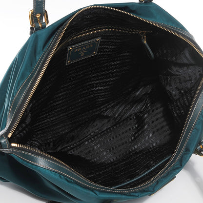 Prada Tessuto Nylon Saffiano Tote Ottanio 5 of 11