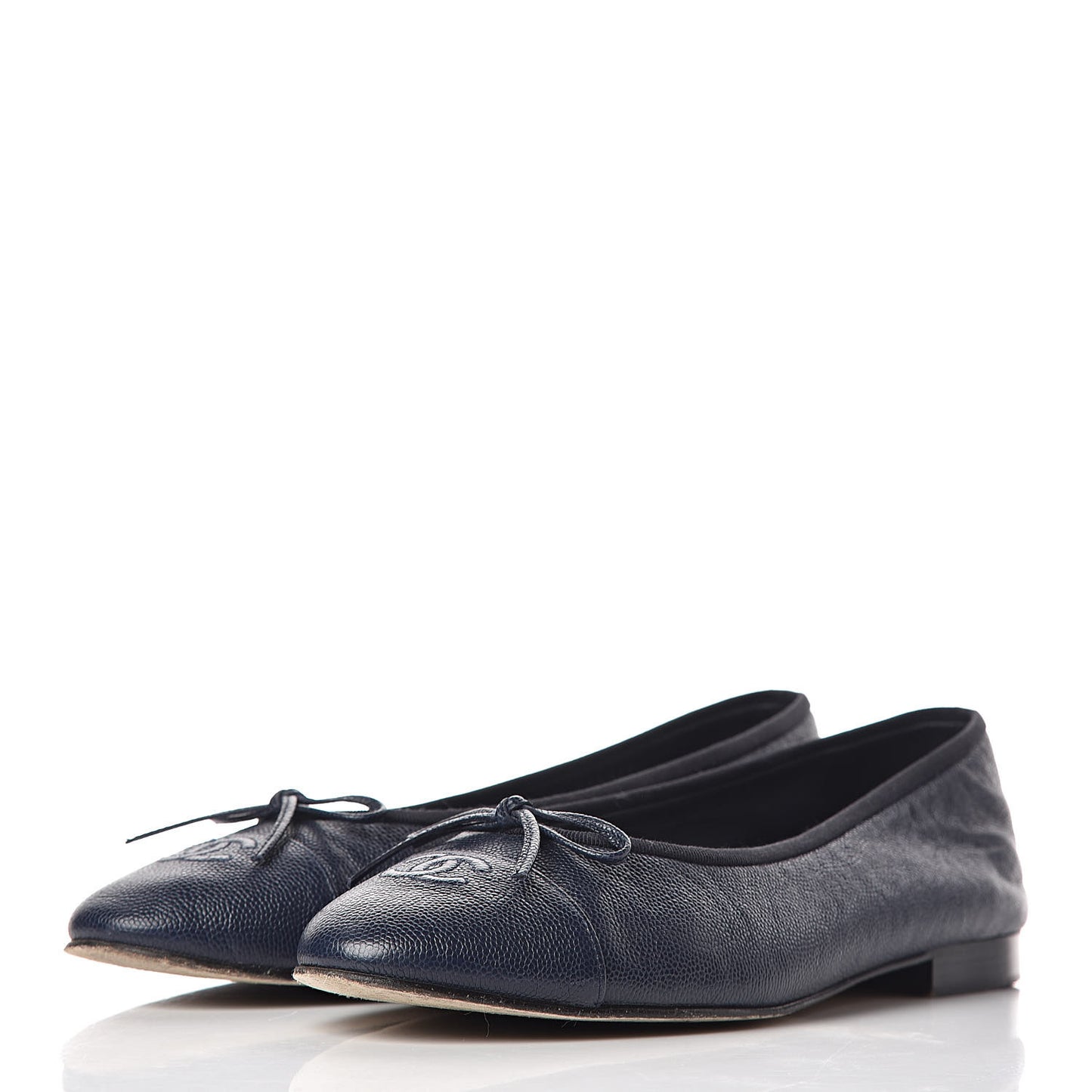 Caviar CC Cap Toe Ballerina Flats 41 Navy