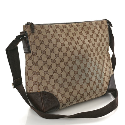 Gucci Monogram Flat Messenger Bag Ebony 3 of 14