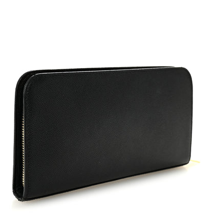 Saint Laurent Grain De Poudre Zip Around Travel Wallet Black 3 of 7