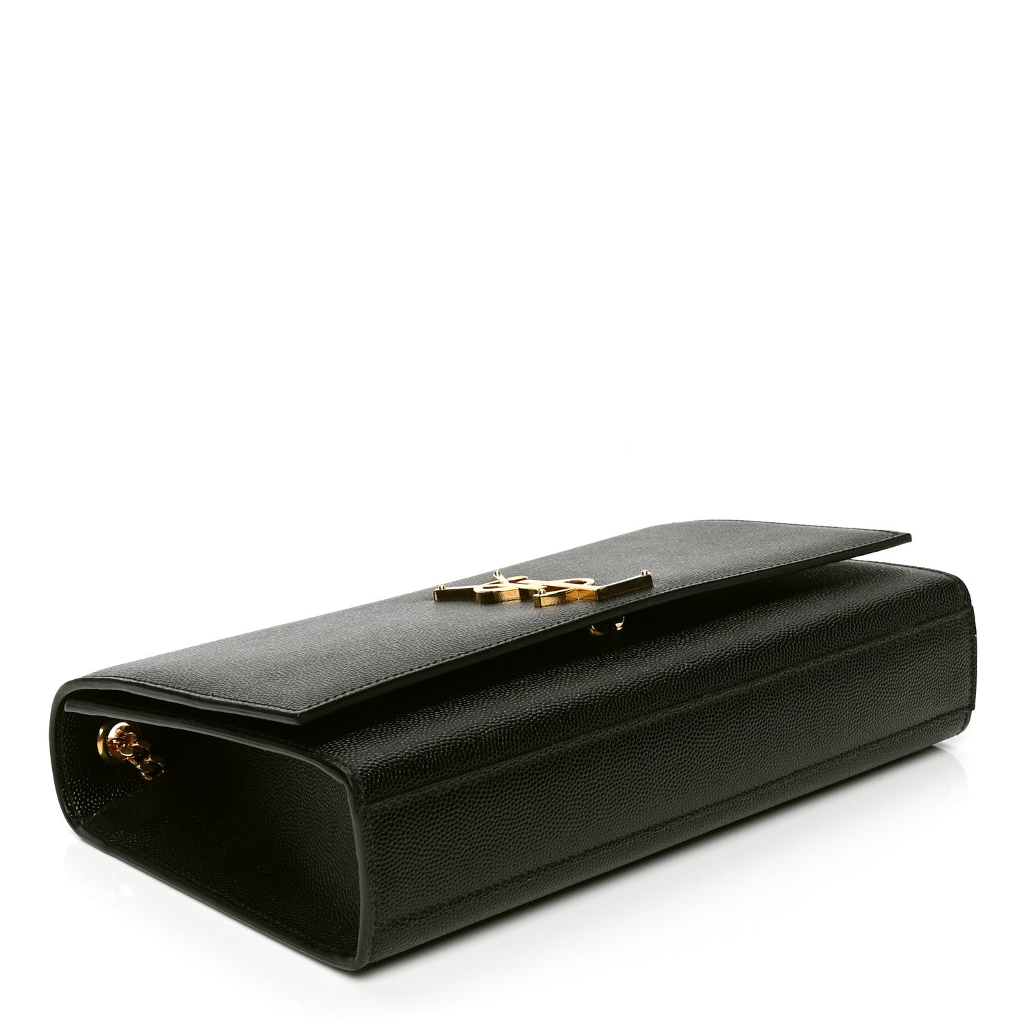 Saint Laurent Grain De Poudre Medium Classic Monogram Kate Satchel Black 3 of 4