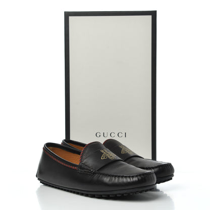 Gucci Nappa Mens Bee Driver Loafers 9.5 Black 17 of 17