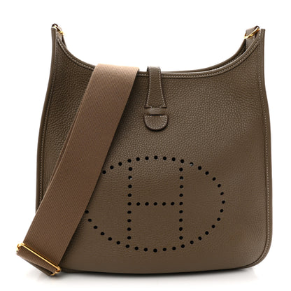 Hermes Taurillon Clemence EVELYNE III PM Etoupe 1 of 11