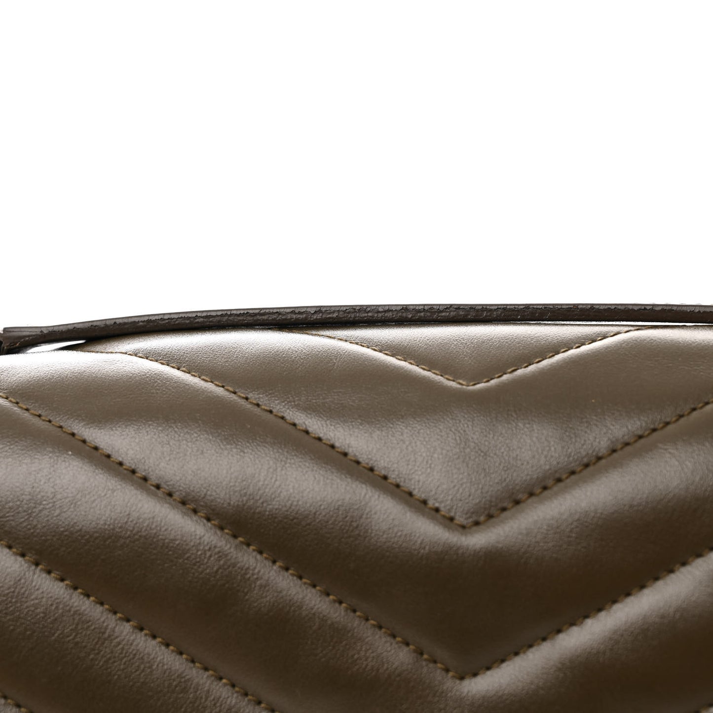 Calfskin Y Quilted Monogram Large Loulou Chain Satchel Kaki Fonce