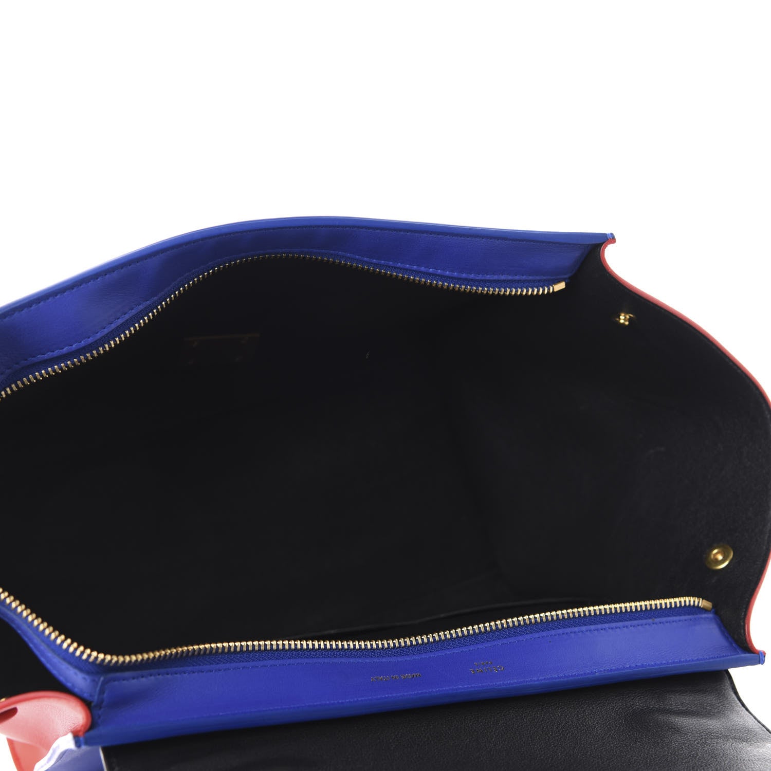 Celine Smooth Calfskin Small Tri-Color Trapeze Black 6 of 14