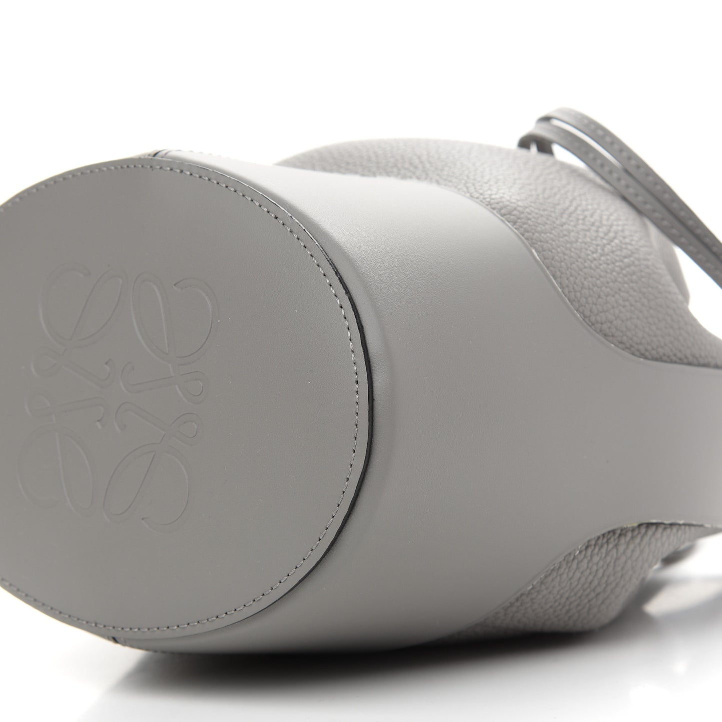 Calfskin Small Balloon Bucket Bag Smoke