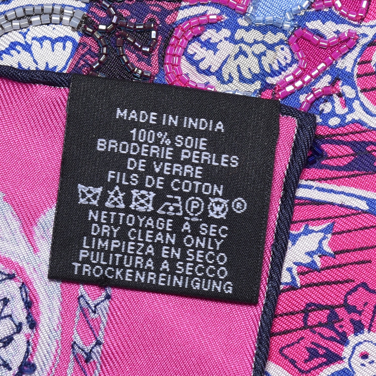 Hermes Silk Embroidered Pegase Au Bloc Exceptional Scarf 140 Rose Indien 7 of 9