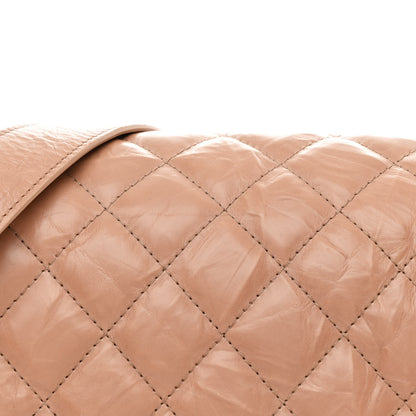 Chanel Aged Calfskin Quilted Medium Chain Detail Flap Light Brown 8 of 11