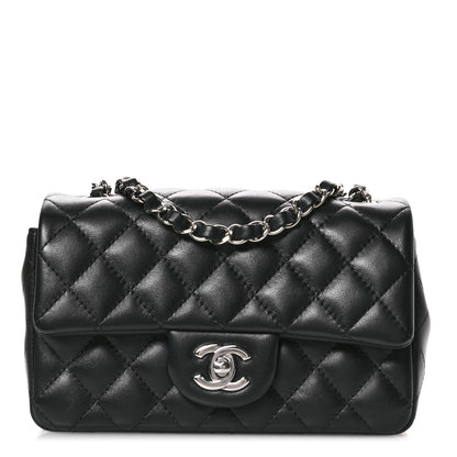 Chanel Lambskin Quilted Mini Rectangular Flap Black 1 of 11