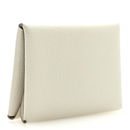 Hermes Chevre Mysore Calvi Duo Card Case Mushroom 3 of 6