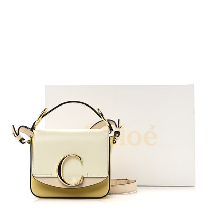 Chloe Calfskin Mini C Double Carry Yellow White Beige 10 of 10