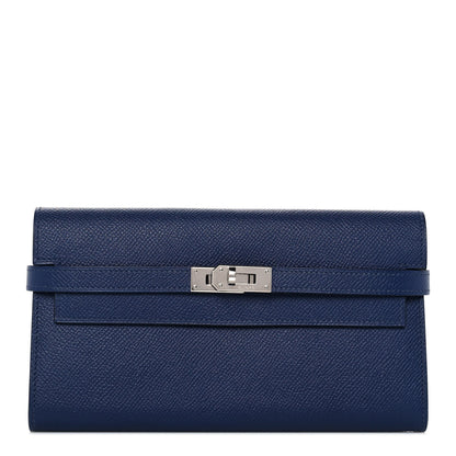 Hermes Epsom Kelly Longue Wallet Bleu Saphir 1 of 18