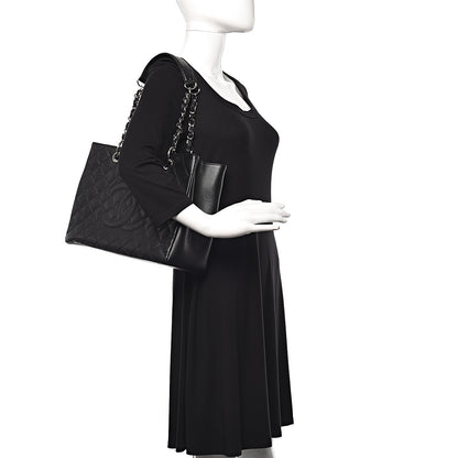 Chanel Caviar Quilted Grand Shopping Tote GST Black 2 of 11