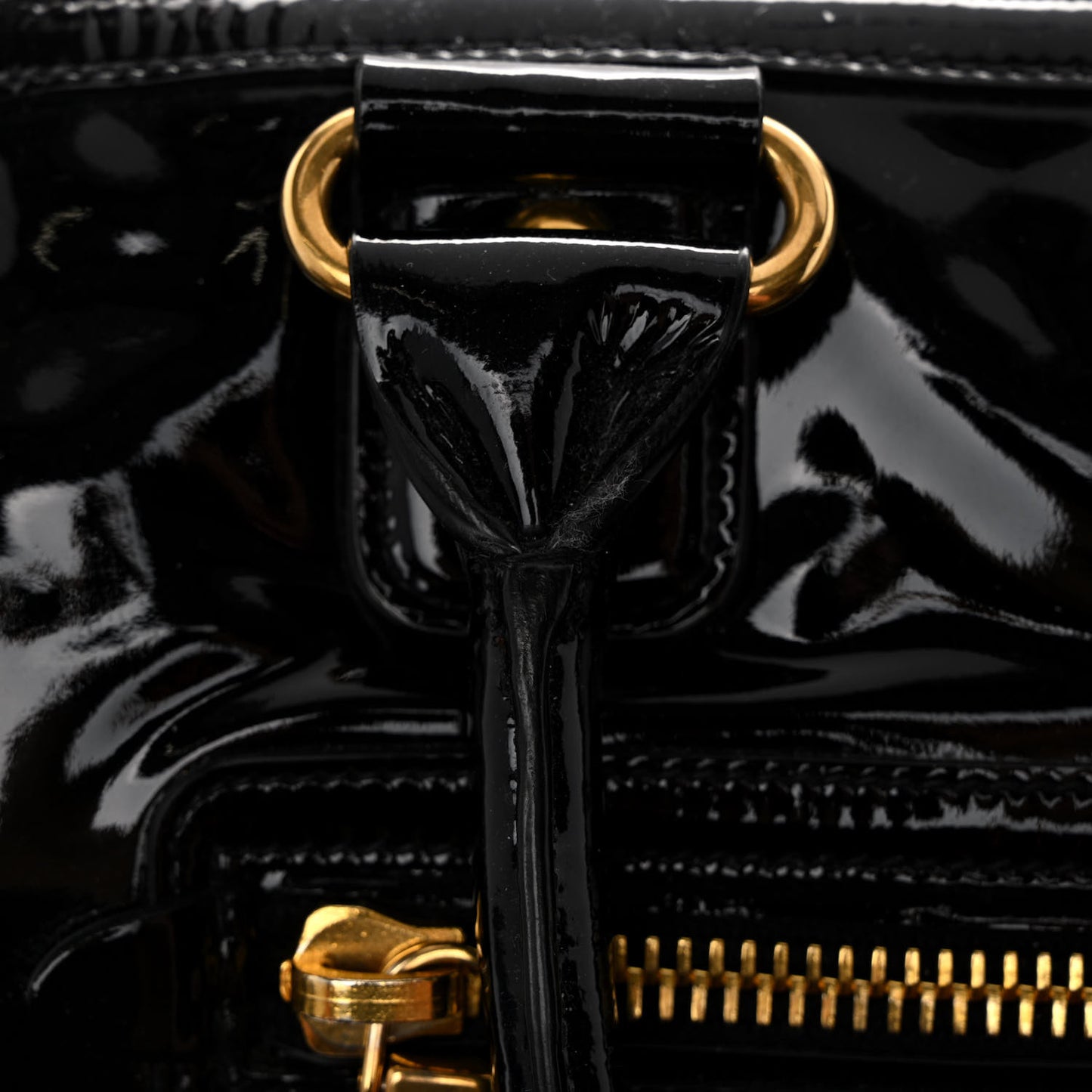 Vernice Shopping Satchel Black