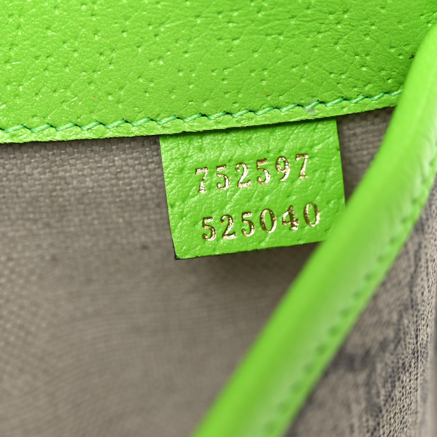 Gucci GG Supreme Monogram Web Small Ophidia Belt Bag Beige Ebony Electric Green 7 of 10