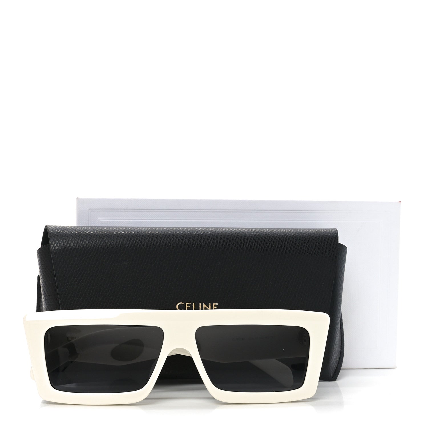 Celine Acetate Monochroms Square Sunglasses CL40214U White 7 of 7