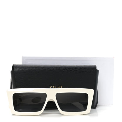 Celine Acetate Monochroms Square Sunglasses CL40214U White 7 of 7