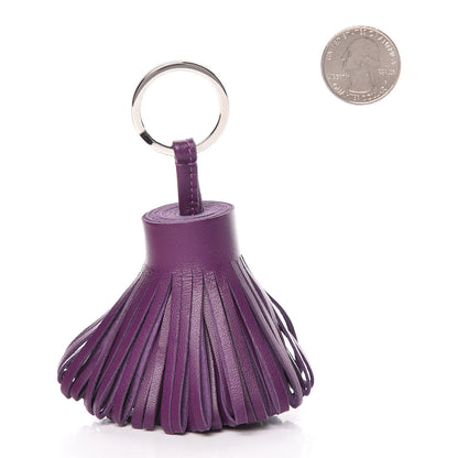 Hermes Lambskin Carmen Tassel Key Holder Violet 2 of 4