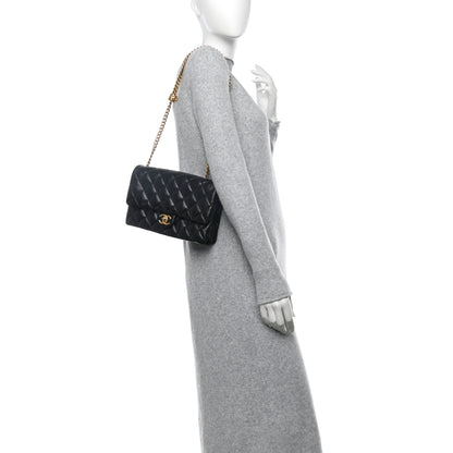 Chanel Lambskin Quilted Medium Pillow Crush Flap Bag Black 2 of 11