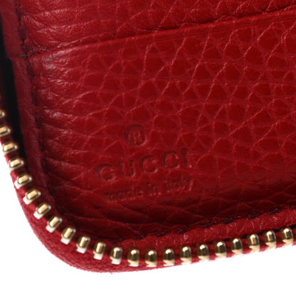 Gucci Pebbled Calfskin Medium Soho Zip Around Wallet Red 6 of 7