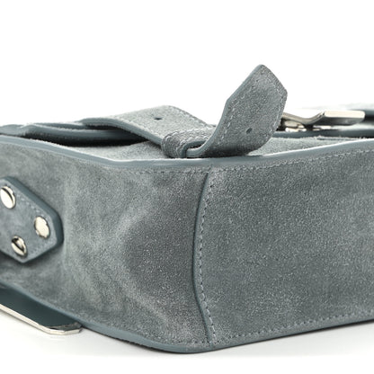 Proenza Schouler Suede PS1 Mini Pouch Messenger Bag Faded Blue 9 of 10