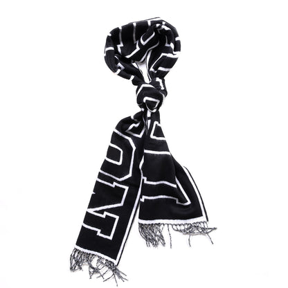 Louis Vuitton Wool Cashmere Louis City Scarf Black White 1 of 4