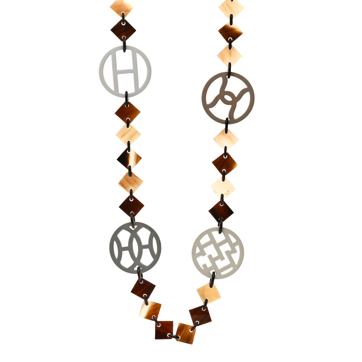 Hermes Buffalo Horn Lacquer Lena Necklace 1 of 6