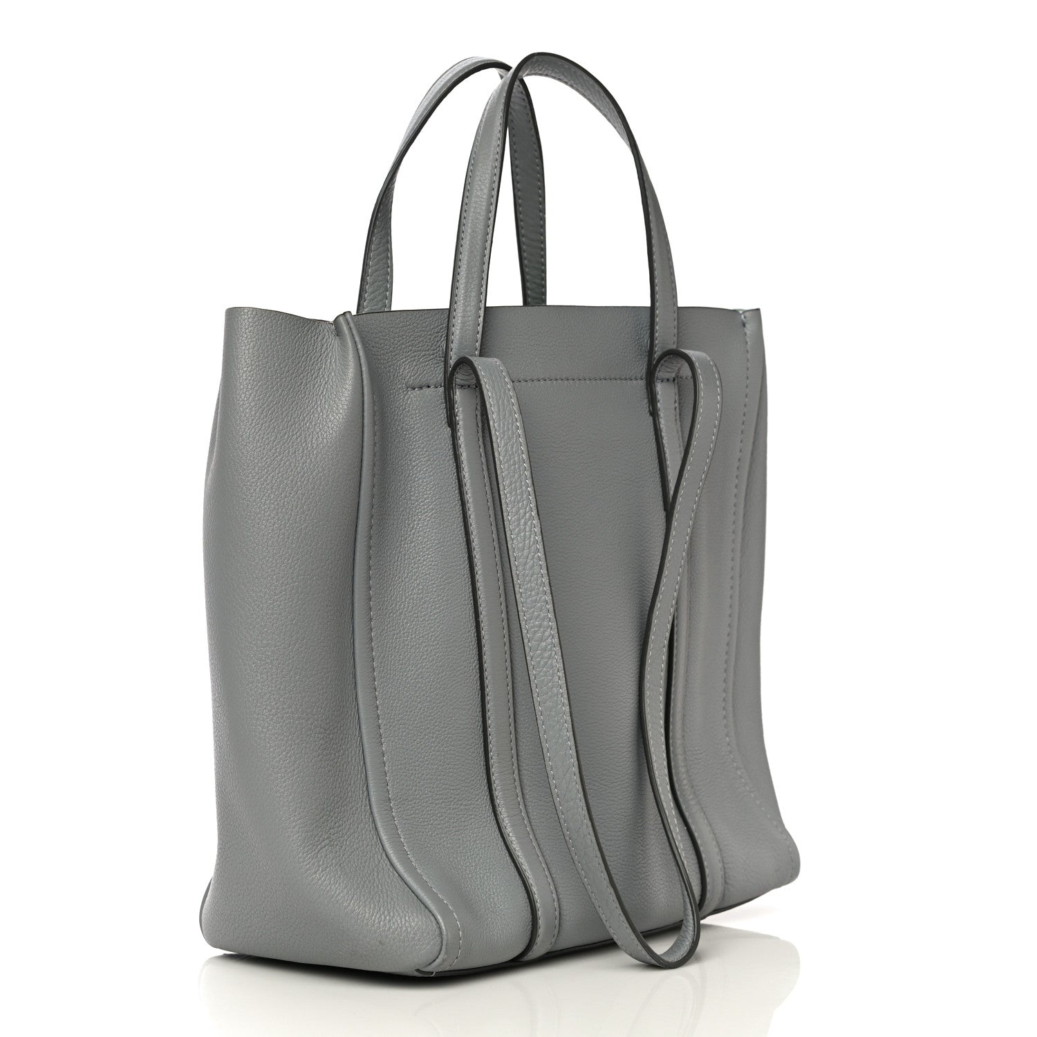 Marc Jacobs Grained Calfskin The Tag Tote Grey 2 of 11