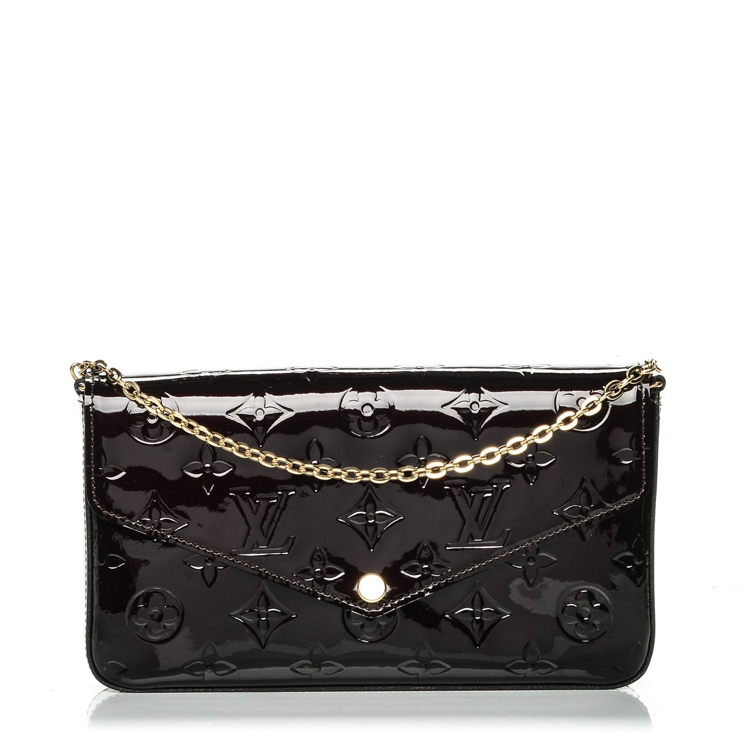 Vernis Pochette Felicie Chain Wallet Amarante