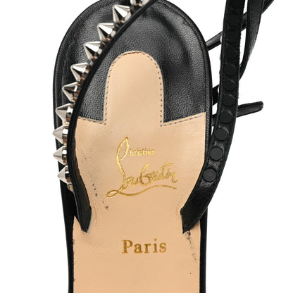 Christian Louboutin Kid Spiked So Me 100 Sandals 40 Black Silver 6 of 13