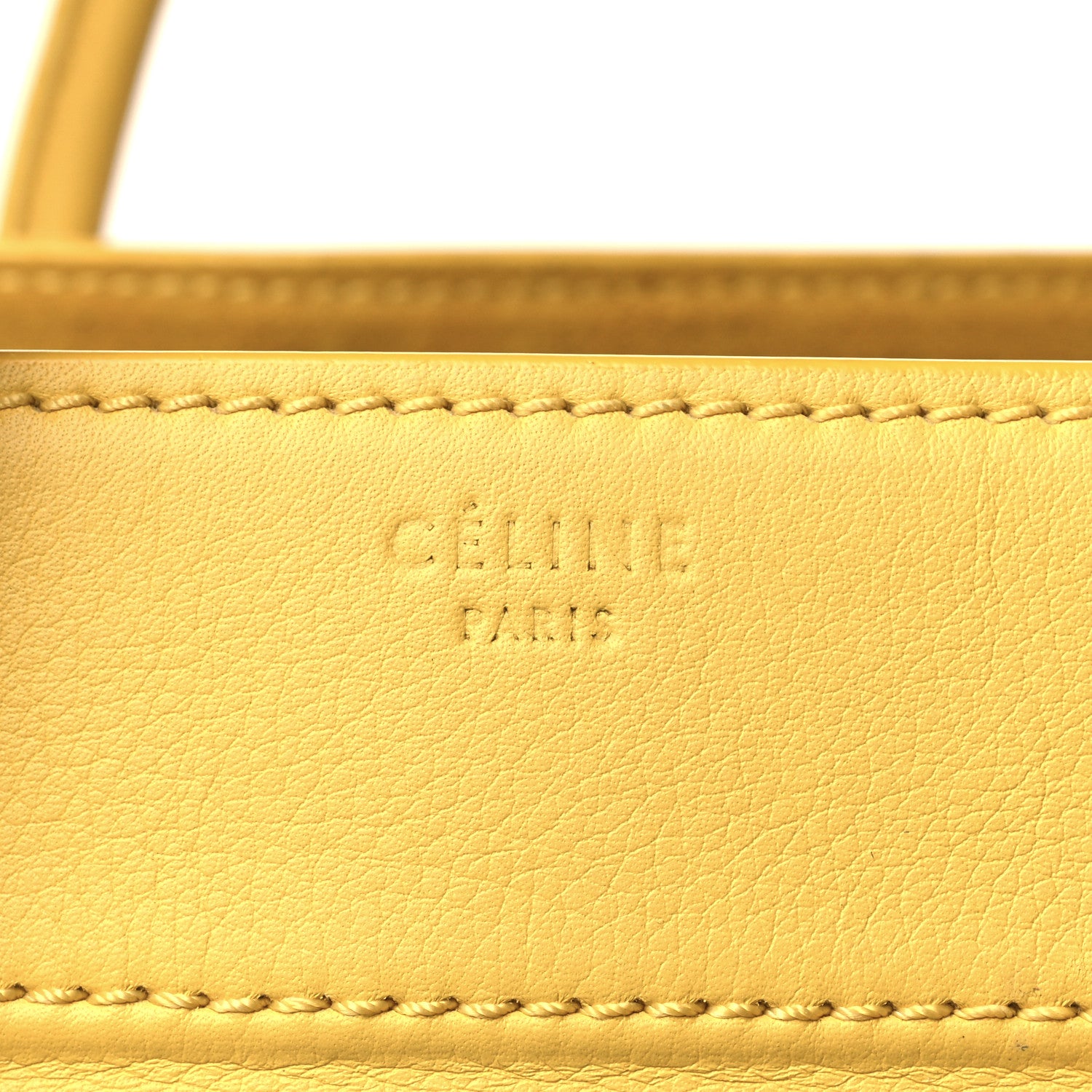 Celine Grained Calfskin Medium Phantom Luggage Yellow 6 of 18
