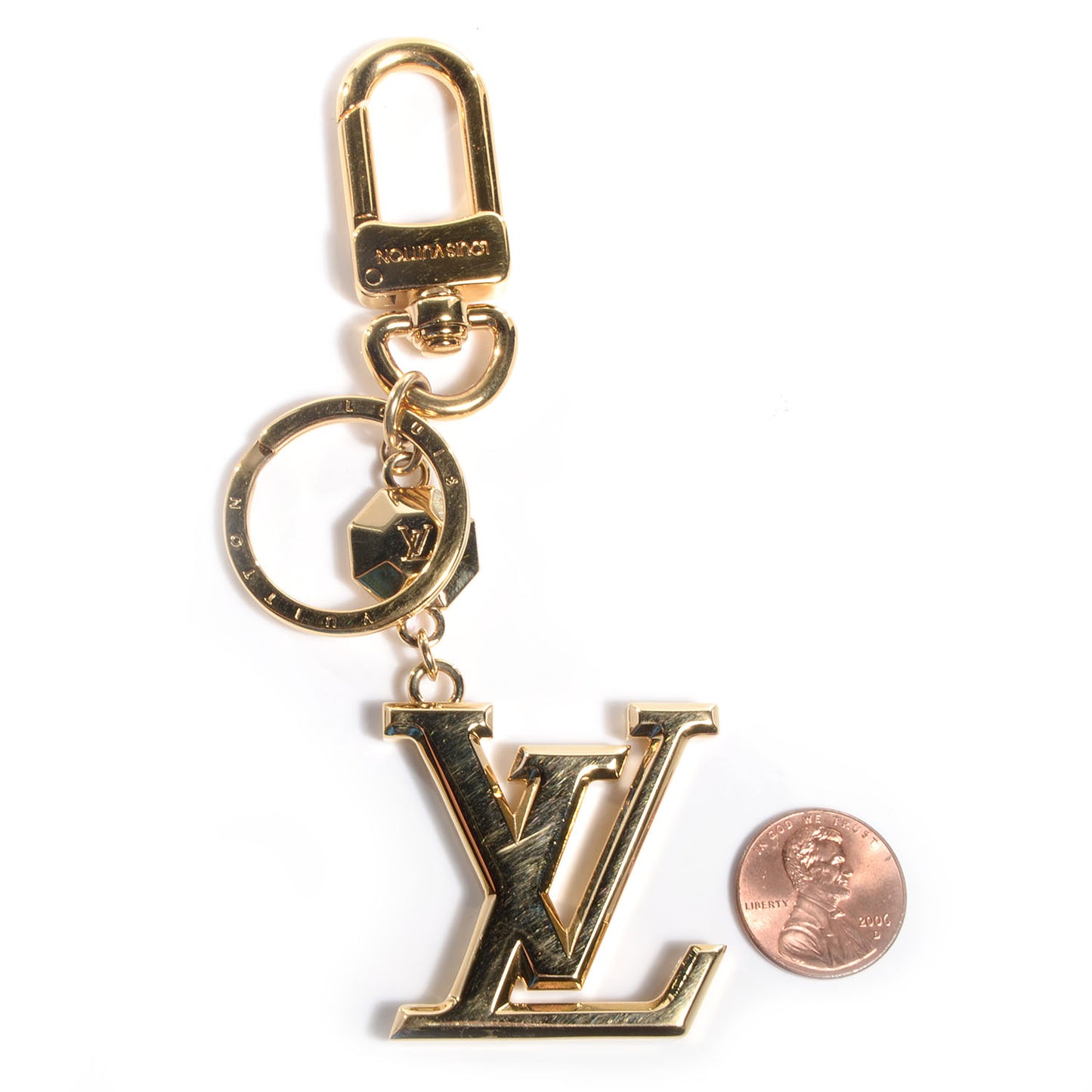 LV Facettes Key Holder Gold