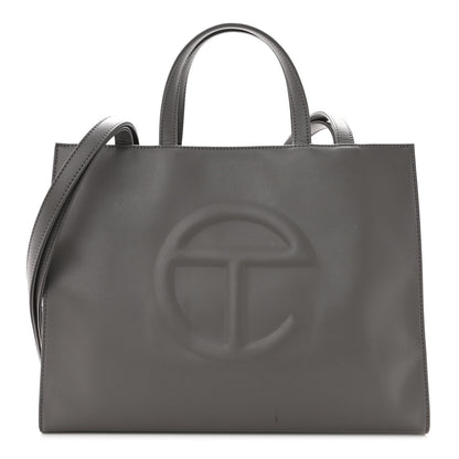 Telfar Vegan Leather Medium Shopping Bag Grey 1 of 11