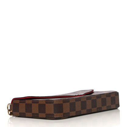 Louis Vuitton Damier Ebene Pochette Felicie Chain Wallet 4 of 13