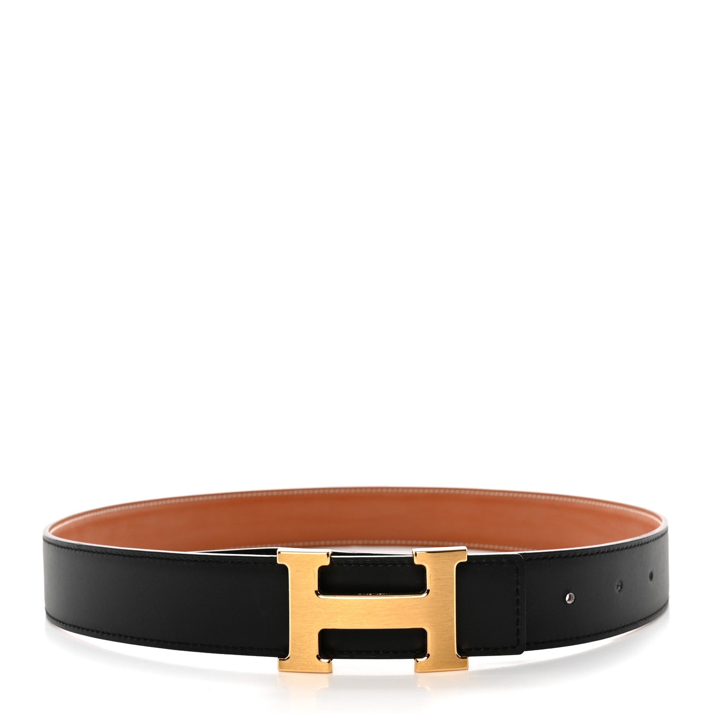 Barenia Chamonix 32mm H Belt 75 Fauve Black
