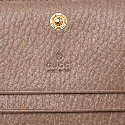 Gucci Dollar Calfskin GG Supreme Monogram GG Marmont Card Case Porcelain Rose Beige Ebony 6 of 11