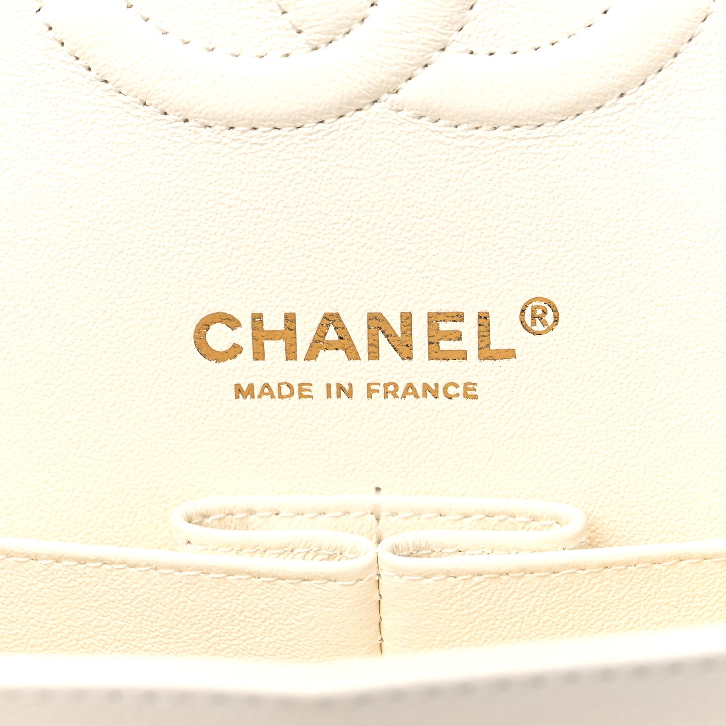 Caviar Quilted Medium Double Flap White