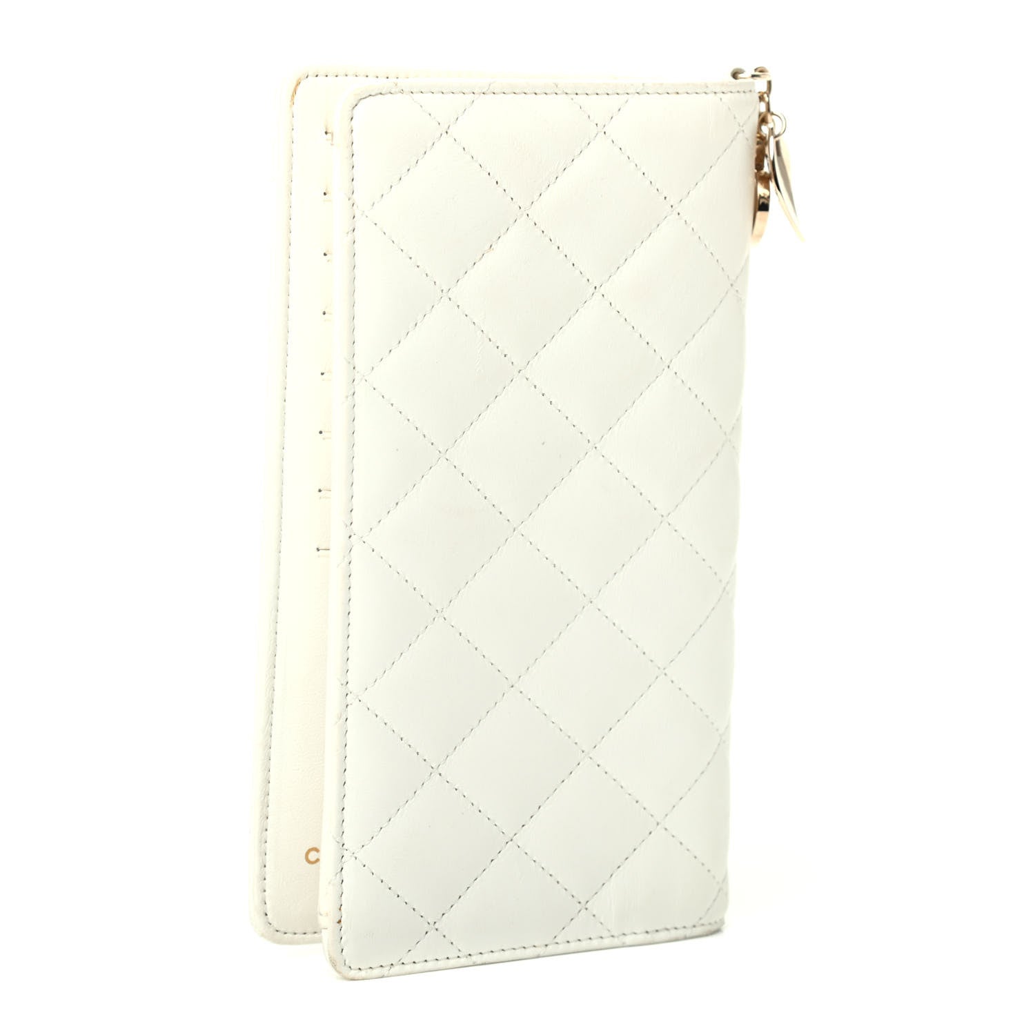 Chanel Lambskin Quilted Valentine Wallet White 2 of 4