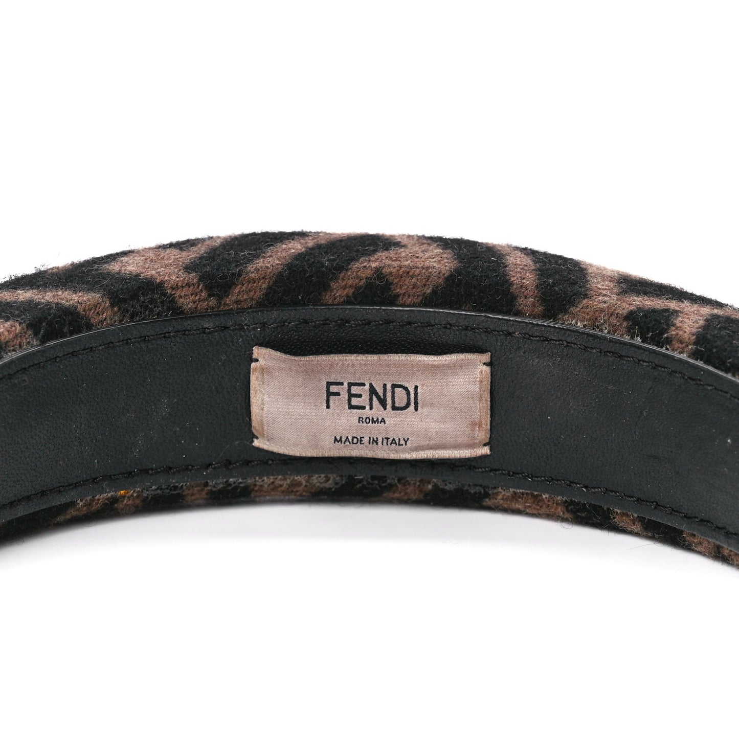 Wool Cashmere FF Logo Headband Tobacco