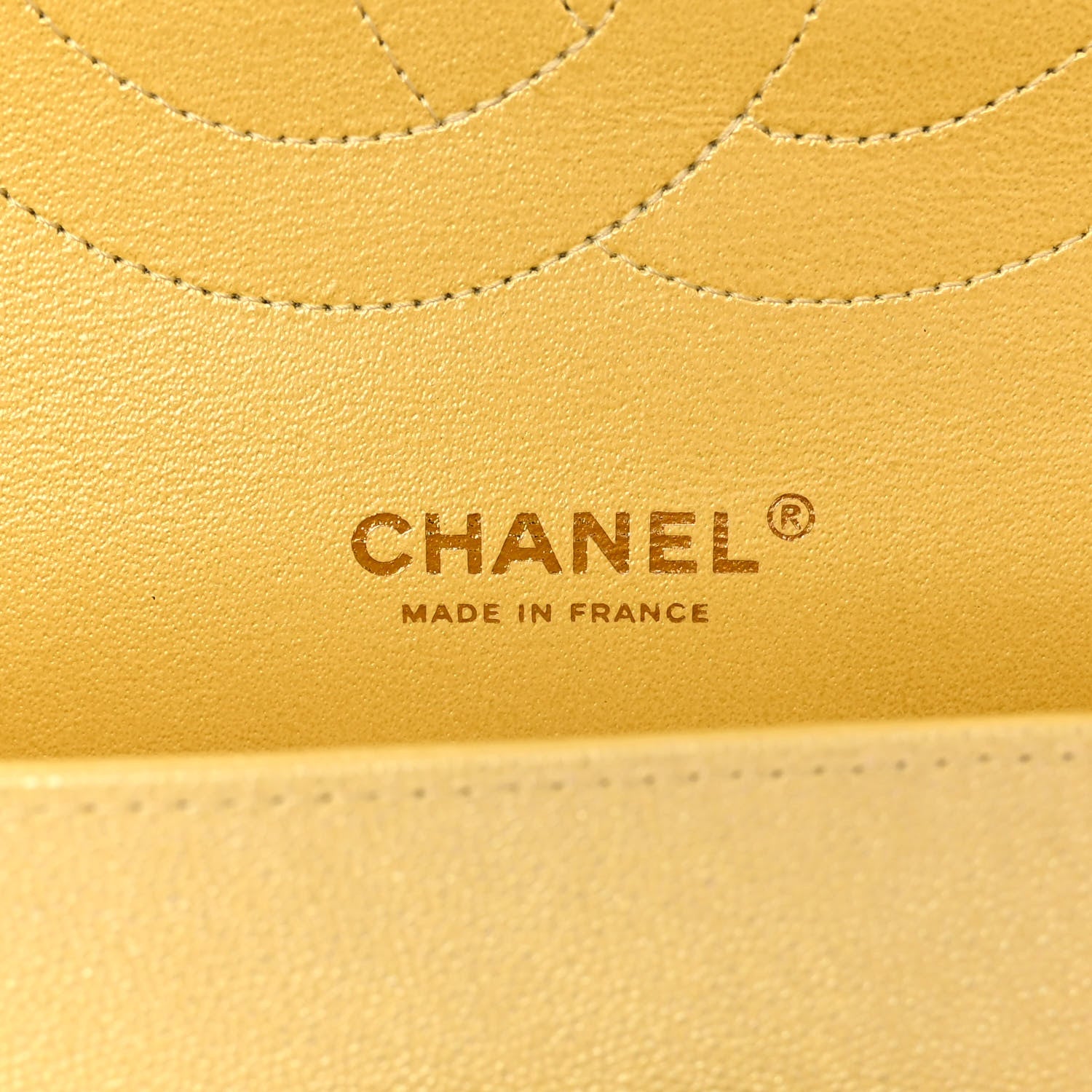 Chanel Iridescent Caviar Quilted Jumbo Double Flap Jaune Yellow 6 of 11