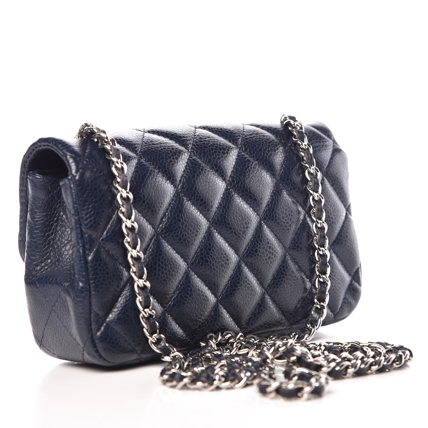 Chanel Caviar Quilted Extra Mini Flap Navy 3 of 7