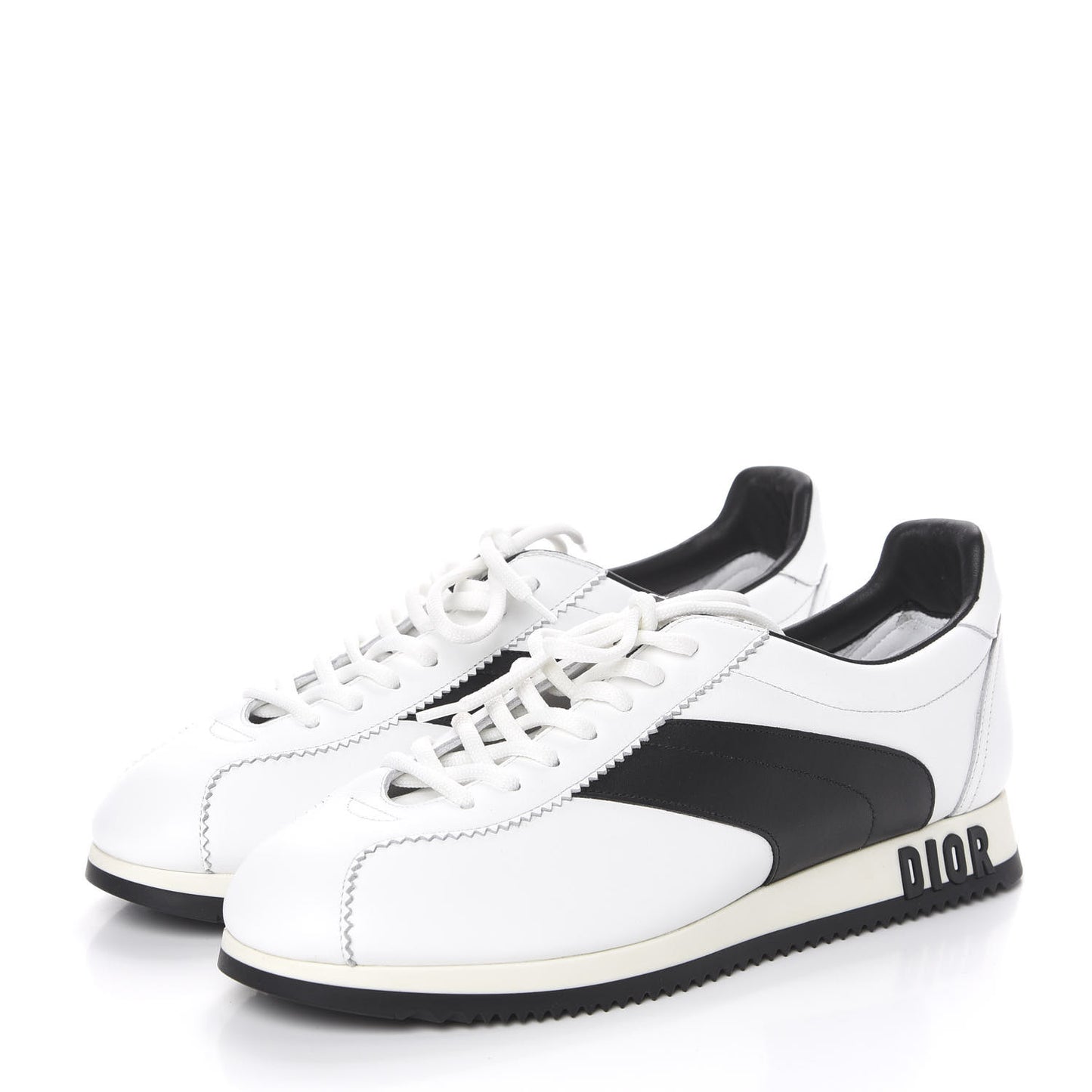Calfskin Mix Diorun Sneakers 39.5 Optic White